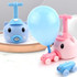 Piggy Air Powered Balloon Car Friction Car Children Intellectual Toy(Blue)
