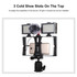 PULUZ Vlogging Live Broadcast Smartphone Video Rig Filmmaking Recording Handle Stabilizer Bracket for iPhone, Galaxy, Huawei, Xiaomi, HTC, LG, Google, and Other Smartphones(Blue)