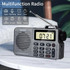 QL-221 Multifunctional Portable Bluetooth Plug-In Card Two-Band FM/AM Recording Radio, Style: US Version(Dark Green)