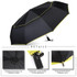 Fully-Automatic Double Rain 3 Folding Wind Resistant Travel Business Big Umbrella(Black)