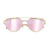 Unisex Fashion Color Film UV400 Reflective Sunglasses (Gold + Pink)
