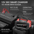 FOXSUR 12V / 24V 20A 300W Portable Motorcycle Car Smart Battery Charger(AU Plug)