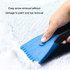 Mini Car Snow Shovel Multifunctional Silicone Anti-Slip Handle De-Icing Tool(Black)