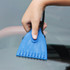 Mini Car Snow Shovel Multifunctional Silicone Anti-Slip Handle De-Icing Tool(Black)