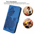 For OPPO Reno8 Pro Datura Flower Embossed Flip Leather Phone Case(Blue)