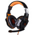 EACH G2000 Over-ear Stereo Bass Gaming Headset with Mic & LED Light for Computer, Cable Length: 2.2m(Orange)