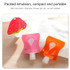 2 PCS Portable Silicone Lotion Bottle Hand Sanitizer Bottle Travel Soft Pack Shampoo Shower Gel Bottle( Strawberry red)