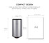 304 Stainless Steel Automatic SensorJet Hand Dryer High Speed Airflow for Home Hotel Airport Hands Drying Machine(Polished silver)