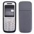 Full Housing Cover (Front Cover + Middle Frame Bezel + Battery Back Cover) for Nokia 1200 / 1208 / 1209(Black)