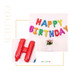 2 PCS 16 Inch Happy Birthday Letter Aluminum Film Balloon Birthday Party Decoration Specification(US Version Candy Pink)