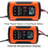 12V 6A Intelligent Universal Battery Charger for Car Motorcycle, Length: 55cm, UK Plug(Red)