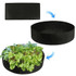 2 PCS 50x20cm 40L Felt Planting Barrel Indoor Outer Round Plant Bag Non-Woven Seedling Bag(Black)