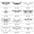 10 PCS Waterproof Tattoo Sticker Clavicle Chest Scar Covering Sticker(BC-029)