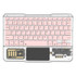 KB-333 RGB Backlit Wireless Bluetooth Keyboard Cell Phone Tablet Laptop Compatible Keypad(Pink)