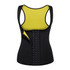 U-neck Breasted Body Shapers Vest Weight Loss Waist Shaper Corset, Size:XL(Black Yellow)