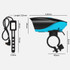 USB Charging Bike LED Riding Light, Charging 6 Hours with Horn & Line Control (Blue)