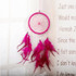 Creative Weaving Crafts Car Ornaments Dreamcatcher Wall Hanging Jewelry(Rose Red)