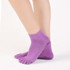 A Pair, Solid Color Non-slip Sweat-absorbent Yoga Socks Split Toe Socks for Women, Size:One Size(Watermelon Red)