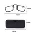 2 PCS TR90 Pince-nez Reading Glasses Presbyopic Glasses with Portable Box, Degree:+2.50D(Grey)