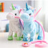 Children Singing and Walking Unicorn Electronic Plush Dolls  Toy, Size: 35 x 30 x 10cm(purple)