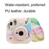 For Instax Mini11 / 9 / 8 PU Cortex Retro Camera Bag Protective Cover(Blue Pink Color)