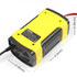 FOXSUR 12V 6A Intelligent Universal Battery Charger for Car Motorcycle, Length: 55cm, US Plug(Yellow)