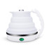 Portable Folding Silicone Intelligent Constant Temperature Travel Camping Electric Kettle, Power cord specification:EU Plug(White)