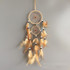 Home Decoration Retro Feather Dream Catcher Circular Feathers Wall Hanging Decor(Dark Brown)