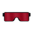 Night Club Bar Disco LED Light Emitting Glasses Festival Party USB Charging Shutter Dynamic Flash Glasses (Red)