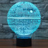 Death Star Style 3D Touch Switch Control LED Light , 7 Colour Discoloration Creative Visual Stereo Lamp Desk Lamp Night Light