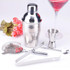 5 in 1 Classic Stainless Steel Shaker Set, Capacity: 550ml (Shaker + Jigger + Strainer + Ice Clip + Stirrer Pipe)(Silver)