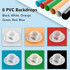 PULUZ 30cm Folding  High 97 CRI Ring Light Photo Lighting Studio Shooting Tent Box Kit with 6 Colors Backdrops (Black, White, Orange, Red, Green, Blue), Unfold Size: 30cm x 30cm x 30cm(Black)