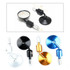 Motorcycle Round Shape Reflective Mirror Rearview Mirror (Black)