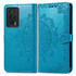 For Xiaomi Redmi K60 Pro Mandala Flower Embossed Leather Phone Case(Blue)