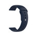 18mm Universal Reverse Buckle Wave Silicone Watch Band, Size:S(Navy Blue)