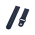 18mm Universal Reverse Buckle Wave Silicone Watch Band, Size:S(Navy Blue)