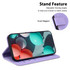 For Realme 10 4G 7-shaped Embossed Leather Phone Case(Purple)