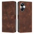 For Realme 10 Pro+ Dream Triangle Leather Phone Case with Lanyard(Brown)