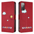 For Samsung Galaxy S20 FE Cartoon Cats Leather Phone Case(Red)