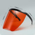 Anti-Saliva Splash Anti-Spitting Sunscreen Sunglasses Integrated Anti-Splash Shield(Black Frame Red Lens)