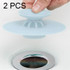 2 PCS Silicone Drain Stopper Deodorant Sink Bathtub Floor Drain Protector(Blue)