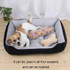 Dog Bone Pattern Big Soft Warm Kennel Pet Dog Cat Mat Blanket,with Rattan Mat Size: XXS, 453015cm (Light Grey)