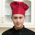 Simple Style Chef Pastry Chef Cap Mushroom Cap(Wine Red)