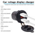 Car  Waterproof 12-24V 3.1A Dual USB Charger Adapter + Voltmeter(Red Light)