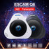 ESCAM Q8 960P 360 Degrees Fisheye Lens 1.3MP WiFi IP Camera, Support Motion Detection / Night Vision, IR Distance: 5-10m, UK Plug(White)