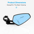 Universal 7 / 8 inch 22mm Modified Motorcycle Side Rearview Mirror (Blue)