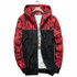 Men Bomber Jacket Thin Slim Long Sleeve Camouflage Military Jackets Hooded, Size: XL(Red)