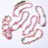 2 PCS/Set Lovely Cartoon Wood Jewelry Beads Necklace Baby Kids Princess Animals Necklace(Butterfly)