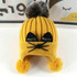 Autumn and Winter Children Cartoon Cat Ear Shape Knitted Warm Wool Hat, Size:One Size(Blue)