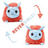 15cm Flipped Doll Double-Sided Expression Flipped Animal Cartoon Doll Plush Toy(Orange Alpaca)